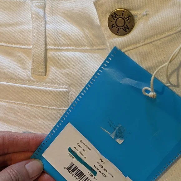 M.i.h Jeans New White Paris Cropped Slim Jeans 25 - Picture 6 of 8